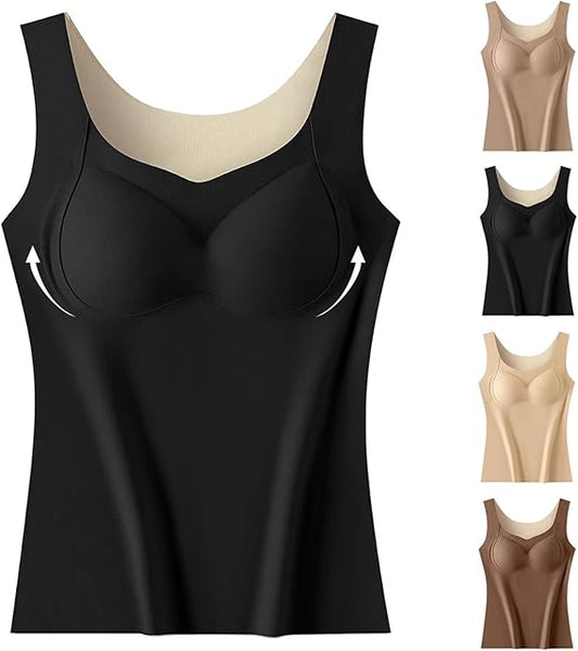 Camiseta de Alta Costura Silk-Touch con Brasier Integrado - Importado Premium