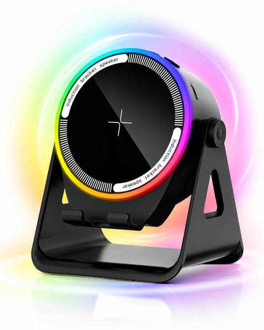 AURABEAT® PRO — Amplificador de Sonido por Inducción 5 en 1 con Luz RGB