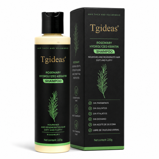 SHAMPOO CON EXTRACTO DE ROMERO SIN PARABENOS CON PROTECCION CAPILAR IMPORTADO PREMIUM TGIDEAS