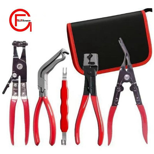 Kit GRIPTEK PRO de 5 pinzas para abrazaderas de manguera con bolso de nylon